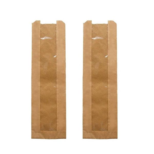French Baguette Caterpillar Bread Paper Bag Kraft Bakery Bags Sharp Bottom
