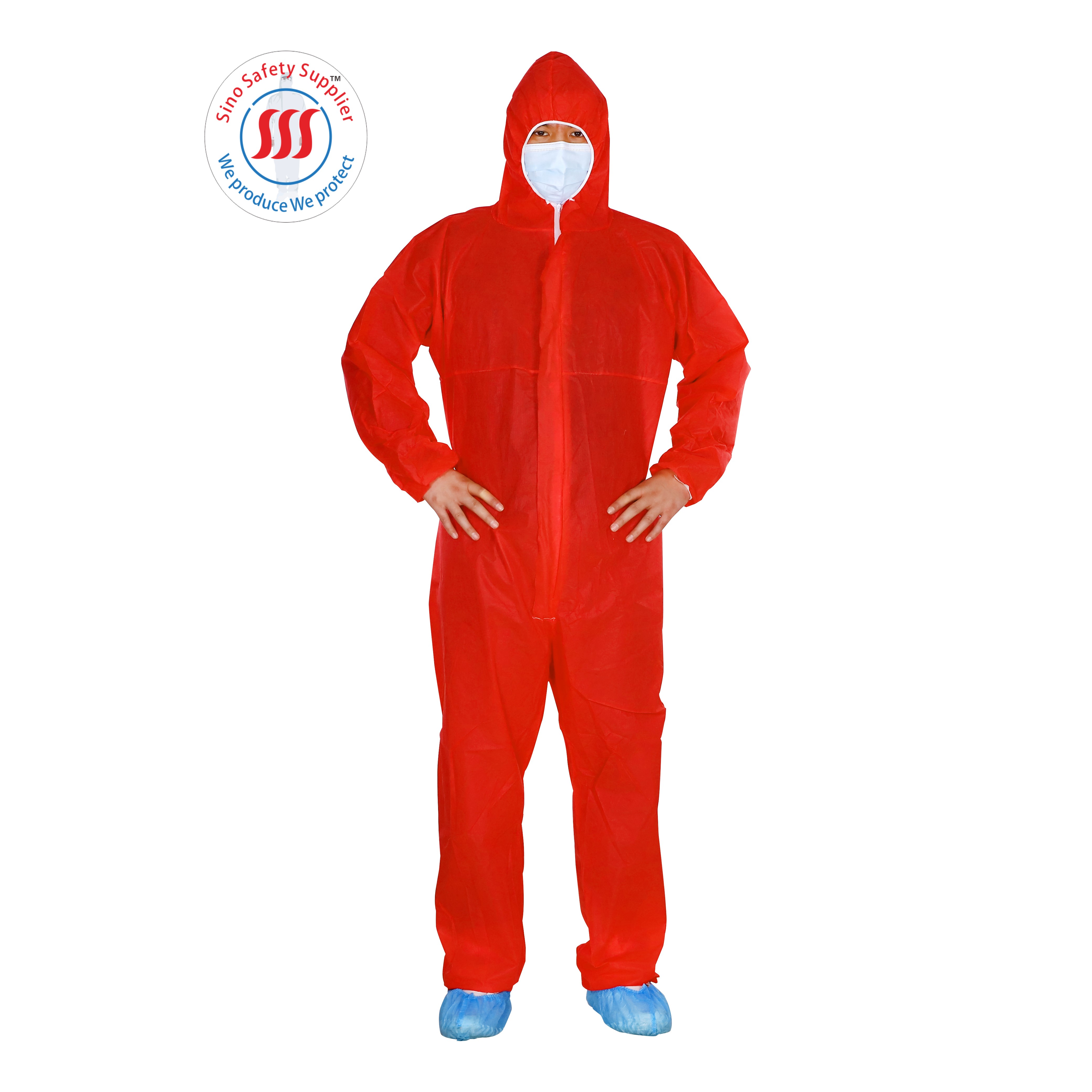 Hygiene PP Non Woven Coverall Dust Proof Anti Static Polypropylene Suits