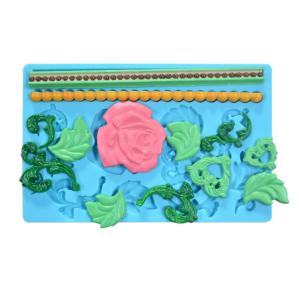 China Flower Silicone Baking Utensils Cake Making Furniture Lace Silicone Fondant Molds wholesale