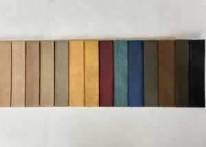 China Plain Sweat Leather Sofa Fabric 150gsm Faux Suede Upholstery Fabric wholesale