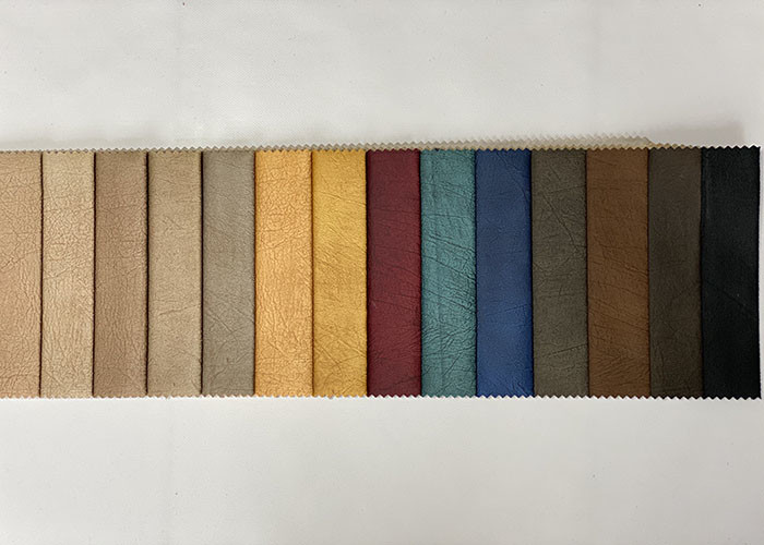 Plain Sweat Leather Sofa Fabric 150gsm Faux Suede Upholstery Fabric