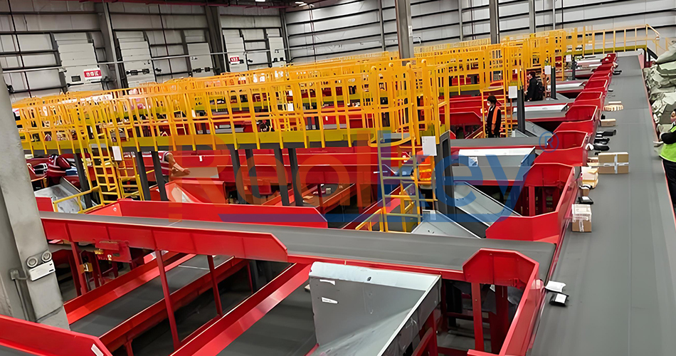 PVC/PVK/PU / Composite Belt Conveyor System For Postal OEM/ODM Available