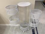 Carbon steel Round Rotatable Multi Layer Kitchen Shelf For Fruit Vegetable