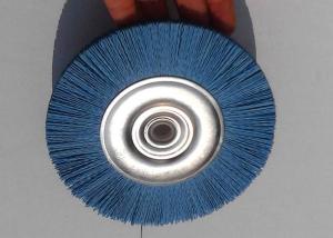 China Durable Abrasive Nylon Wheel Brush / Nylon Circular Brush With Blue Color wholesale