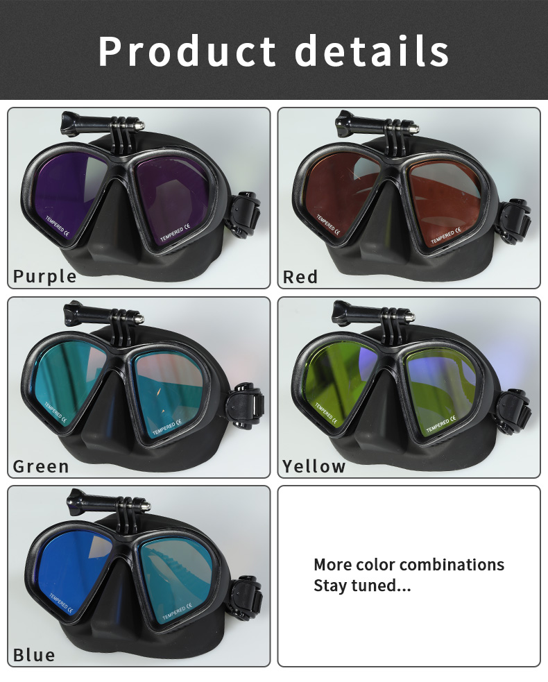 PC Frame Camera Mount Optical Scuba Mask For Underwater Diving