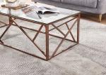 Electroplate Rose Gold Plating SS Frame Modern Coffee Table