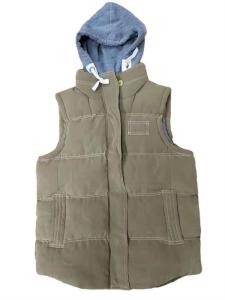 China Puffer Jacket Vest Mens Olive Green Puffer Vest Big And Tall Bubble Vest Mens wholesale