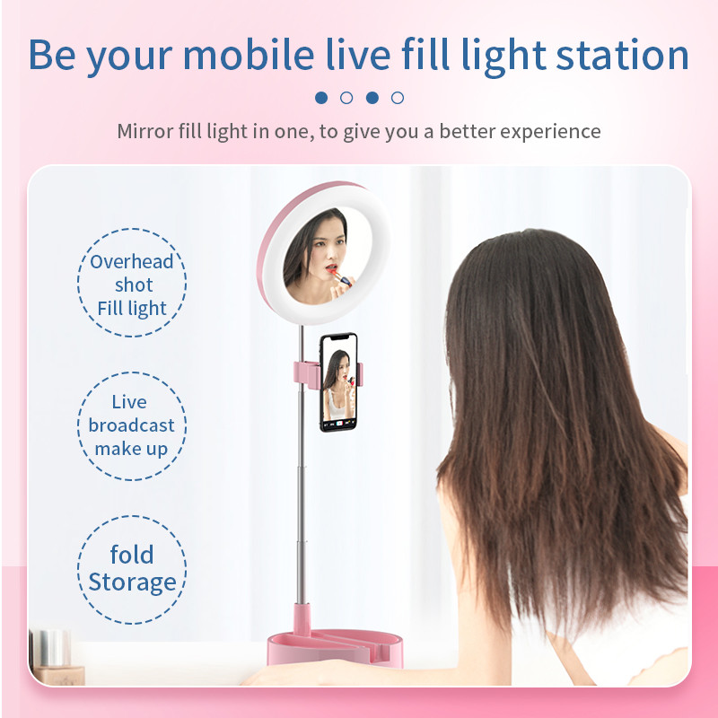 Live Streaming 12W Makeup Ring Light With Phone Holder