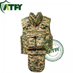China Full Body Military Ballistic Vest Armor Kevlar Body Suit Lightweight on sale