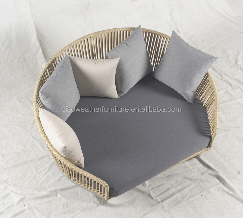 Hotel Patio Garden Teak Wood Outdoor Sofa Set with One Seat Sectional Rattan Wicker Furniture
