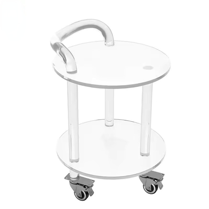 Clear Assembled Acrylic Rolling Cart With Wheels For Dinning Room Bedroom storage