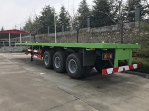 China 13T Loading Capacity Howo Flatbed Semi Trailer With Air Suspension wholesale