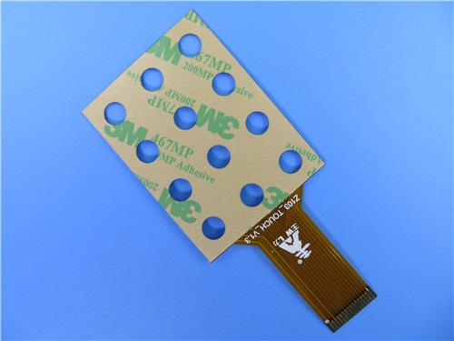 IPC 6012 Class 2 Polyimide 25um Flexible PCB Board For Counter Keypad