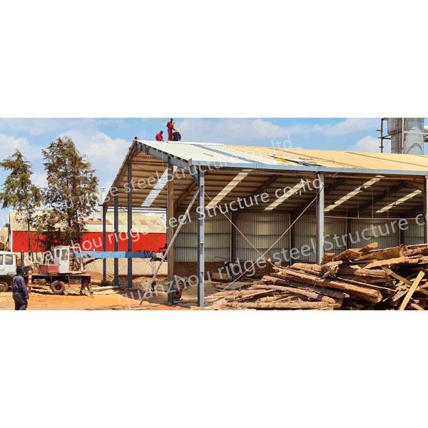 Large Span Steel Structure Warehouse , Prefabricated Warehouse Building Steel Structure