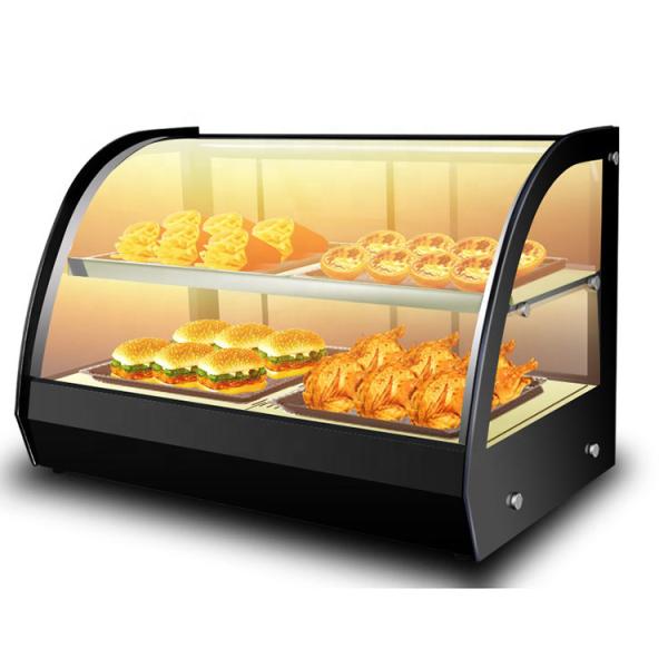 Fast Food Electric Food Warmer Display Pastry Showcase with 220V 250W Voltage