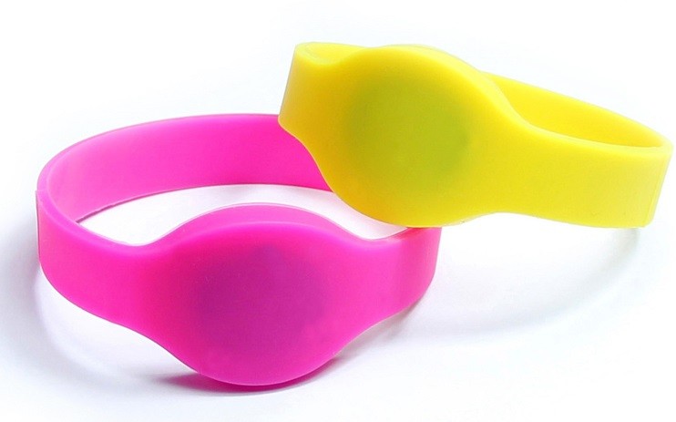 Soft PVC RFID Wristband Monza 5 Chip ISO14443A RFID Silicone Bracelets