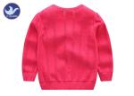 Vertical Pointelle Girls Shrug Cardigan , Cotton Pink Cardigan Sweater For Girls