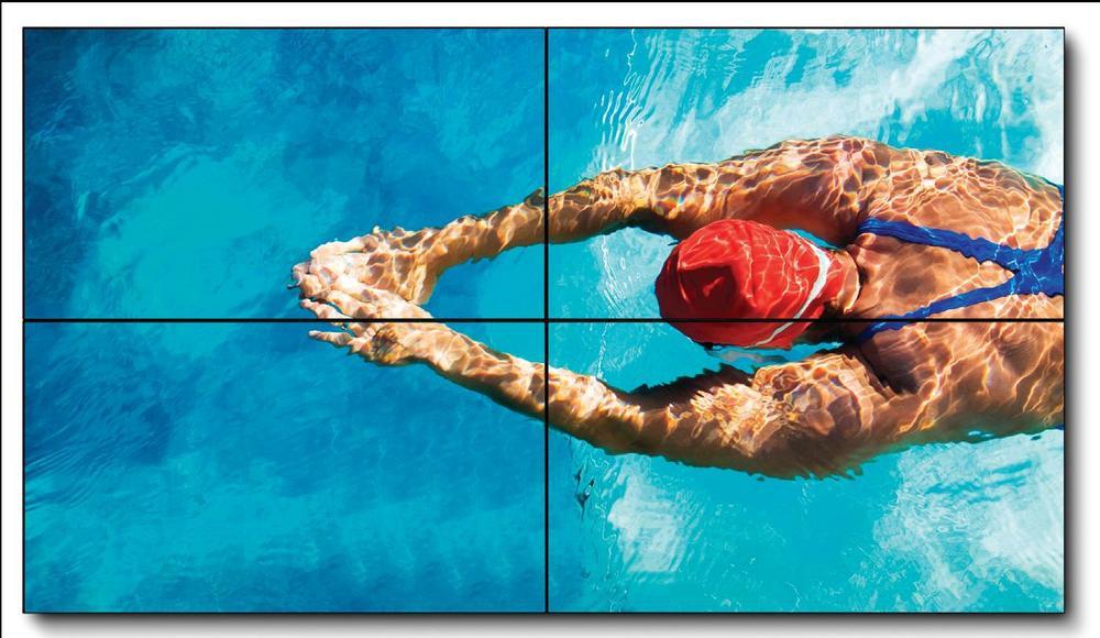 47 Inch Super Slim 3 X 3 Video Wall , Lightweight Multi Screen Monitor Low Power Consumption