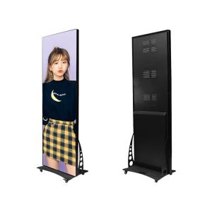 China Universal Wheel Acrylic Cover P3 Ultra Thin Digital Advertising Led Poster wholesale