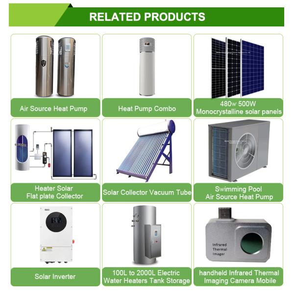 Polyurethane Tank Solar Hot Water System Solar Water Heater with Liquid Flat Plate Collector and High Density