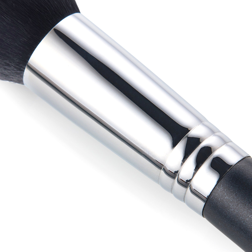 Copper Ferrule 1pc Tapered Face Brush Synthetic Black Fibre Hair