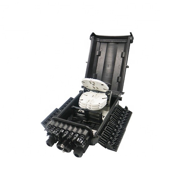 FTTH Fiber Optic Dome Closure 3 In 3 Out Black Fiber Optic Splice Closure IP68
