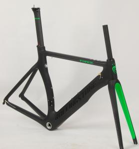China ROLLINGSTONE carbon road bicycle aero FRAME 700C*54CM(ST)balck/green wholesale