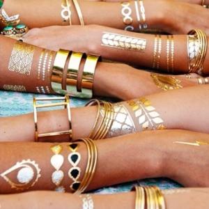 China Party Jewelry metallic temporary tattoo wholesale