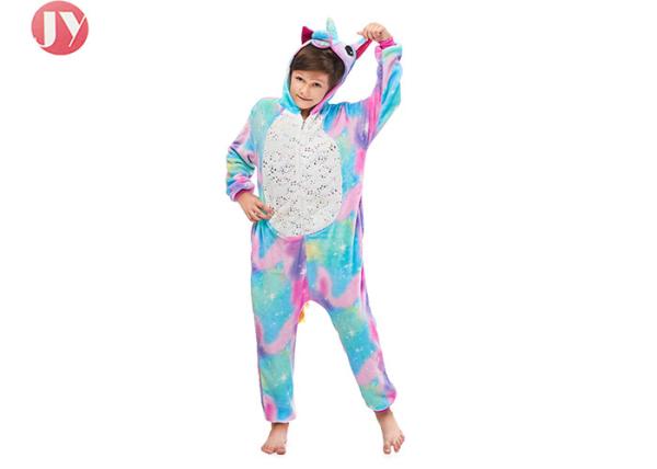 Wholesale Children Unicorn Pajamas Cartoon Cosplay Animal Flannel Kids Onesie