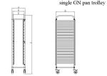 Single And Double Line Stainless Steel Trolley Kitchen For Gastronorm