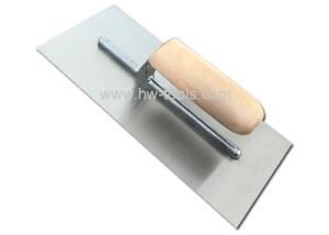 China Carbon steel blade plastering trowel with wooden handle HW02101 wholesale