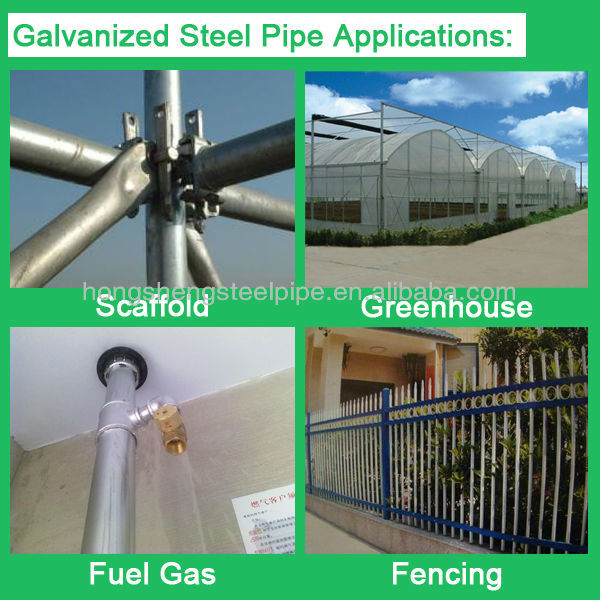 hot dip galvanized steel pipe threaded on both ends