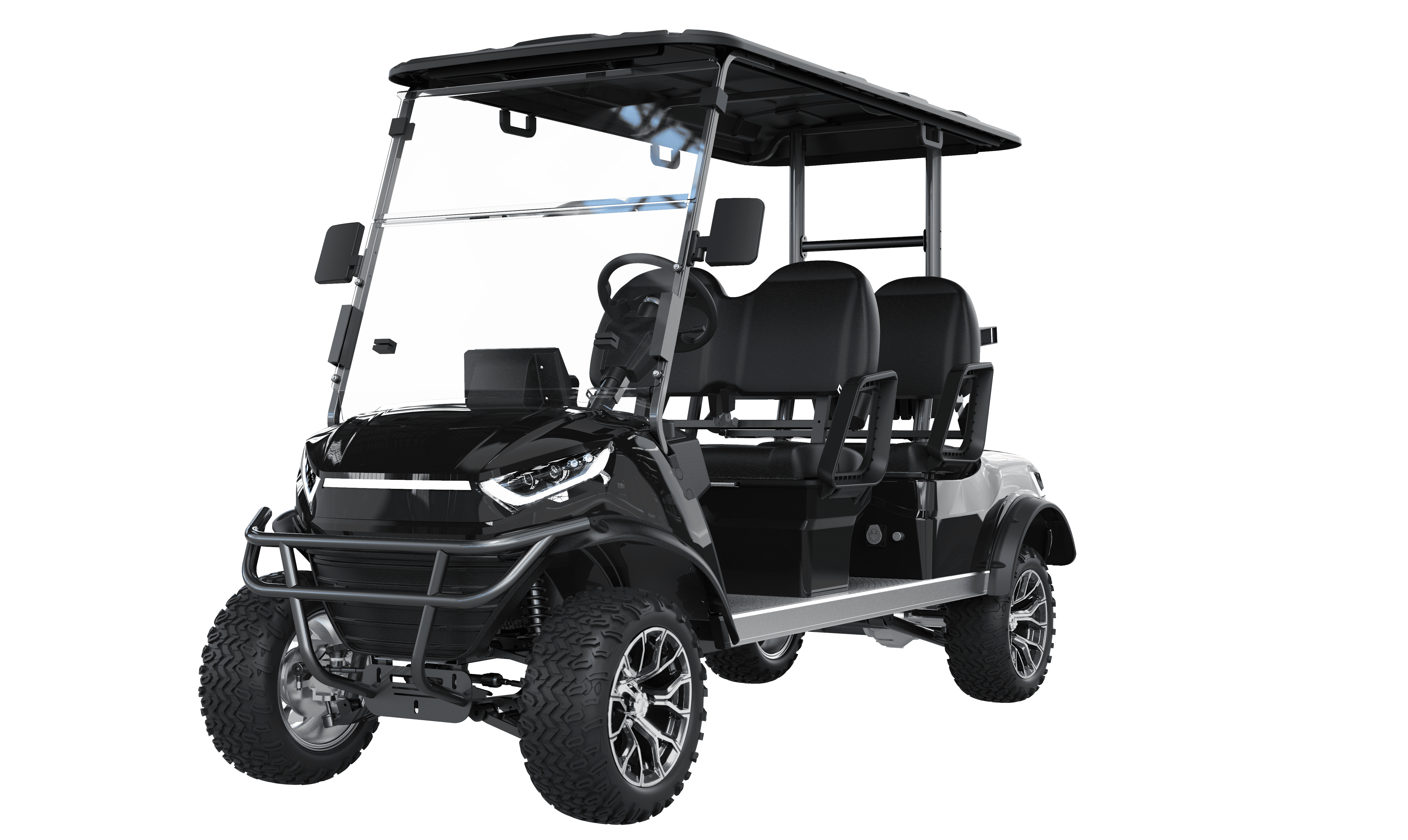 205/50-10 Tire Size 4 Seaters Lifted Electric Golf Cart for Golf Course and Yard