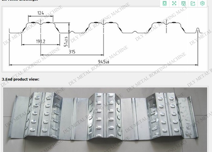 13000kg Floor Deck Roll Forming Machine PLC Steel Deck Forming Machine