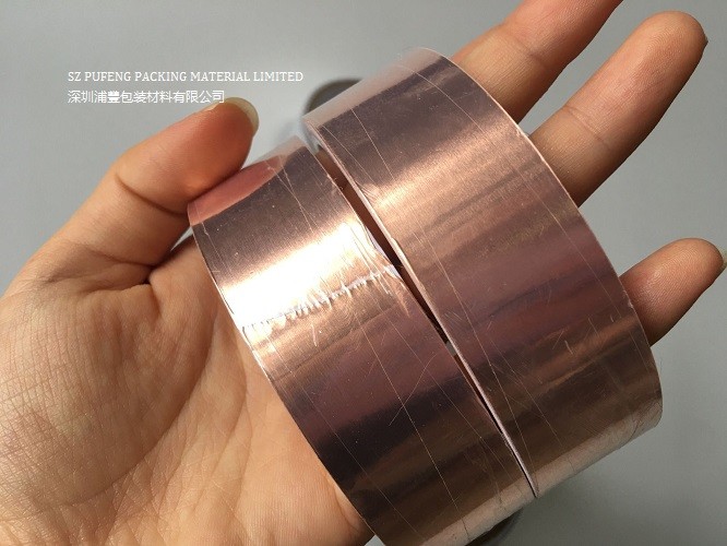 Self Adhesive 0.06mm 60 Micron SGS Copper Foil Tape With Non Conductive Adhesive