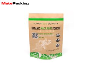 China Biodegradable Kraft Paper Stand Up Bags , Coffee Packaging Bags With Zipper wholesale