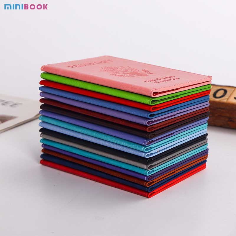 2023 USA Passport Holder Sleeve Custom Logo for Personalized Traveling in PU Leather