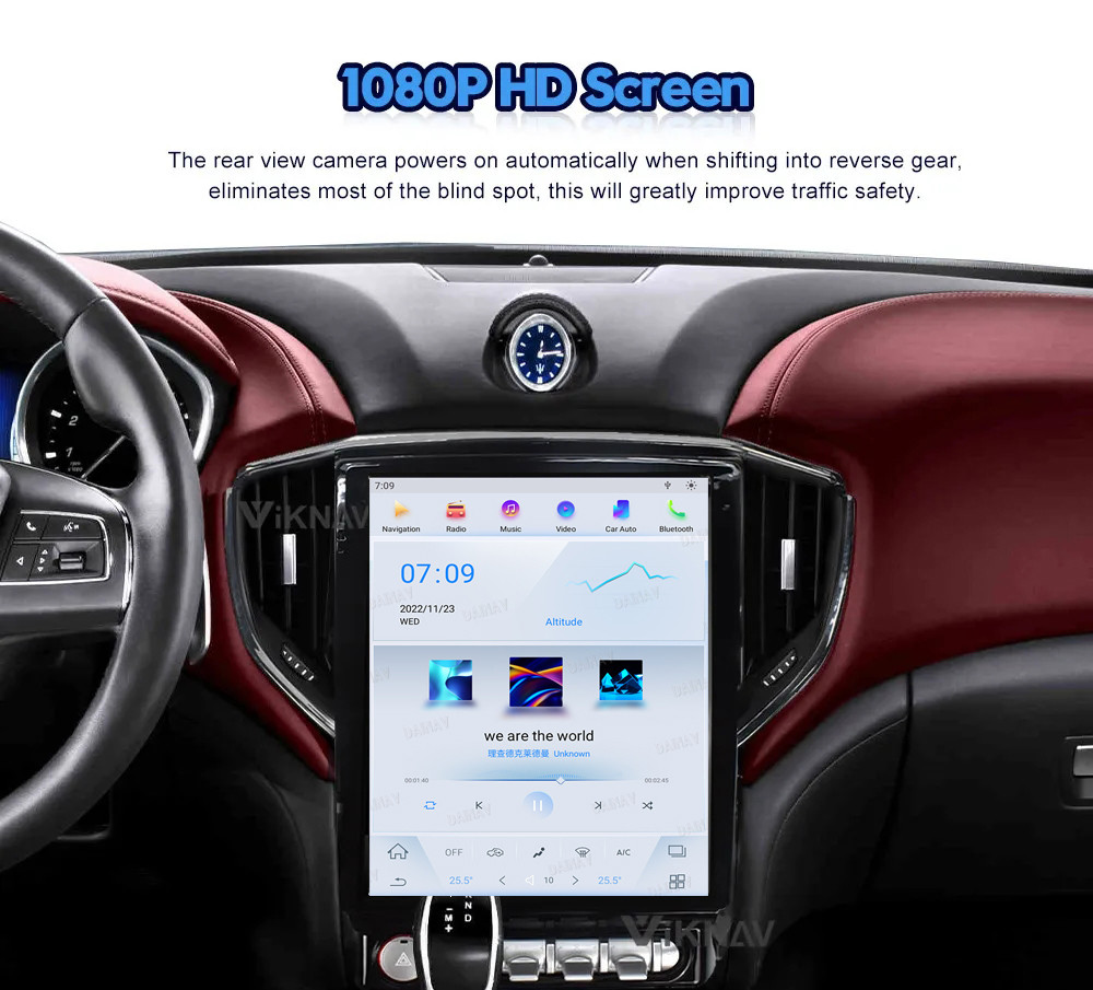 12.1 Inch 8 Core Stereo For 2013-2019 Maserati Ghibli GPS Navigation Multimedia Player LCD screen Wireless Carplay BT 4G