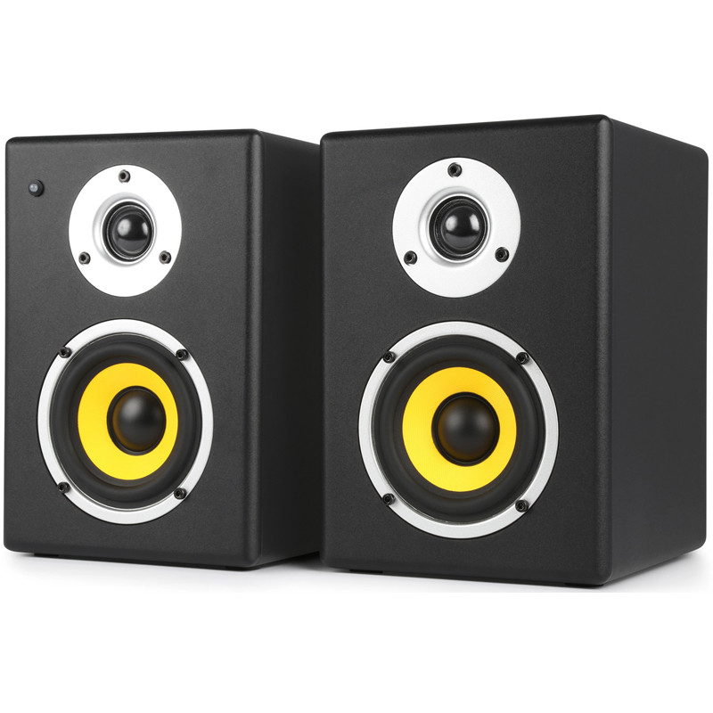 Powered Bookshelf Speakers 200 Watt Stereo Speakers For Music Gaming Turntables Home Theater Systems