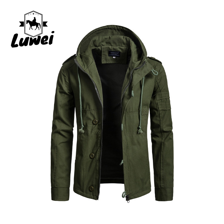 Padded Hooded Cotton Outerwear Blouson Giacca a Vento Utility Chaquetas Rectas Para Hombre Jacket for Men