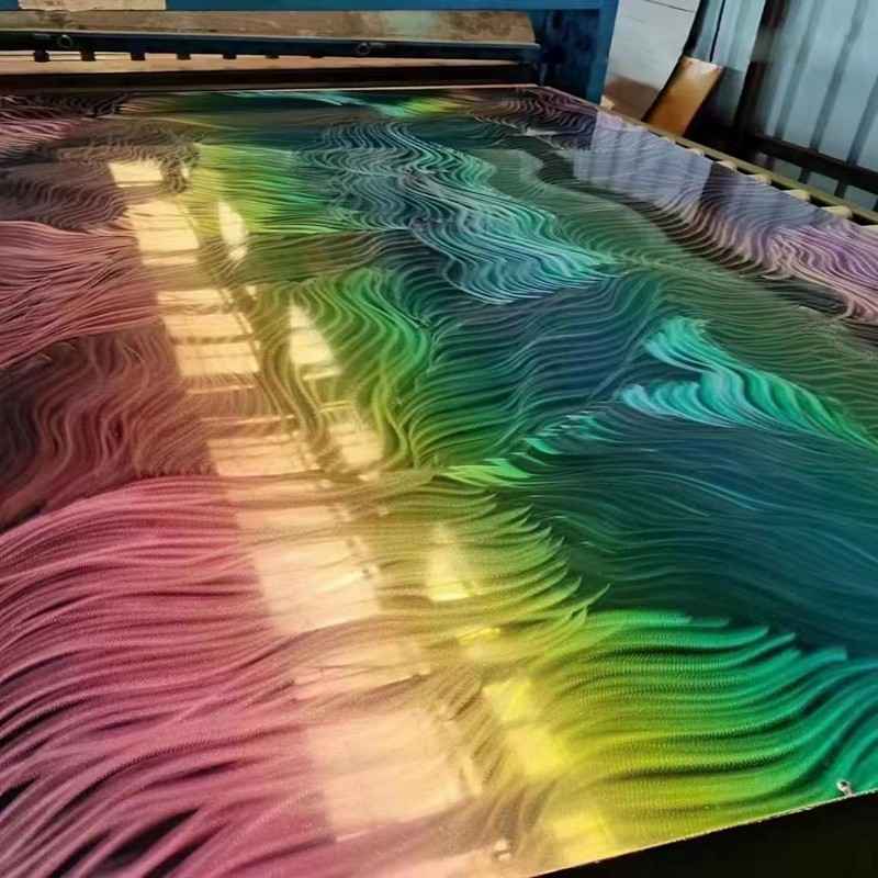 304 316 Art Pattern 3D Laser Finish Stainless Steel Decorative Sheet For Shopping Mall