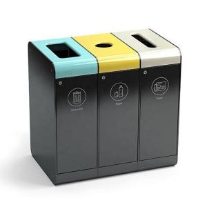 China Outdoor Advertising 30gal Multi Compartment Trash Can wholesale