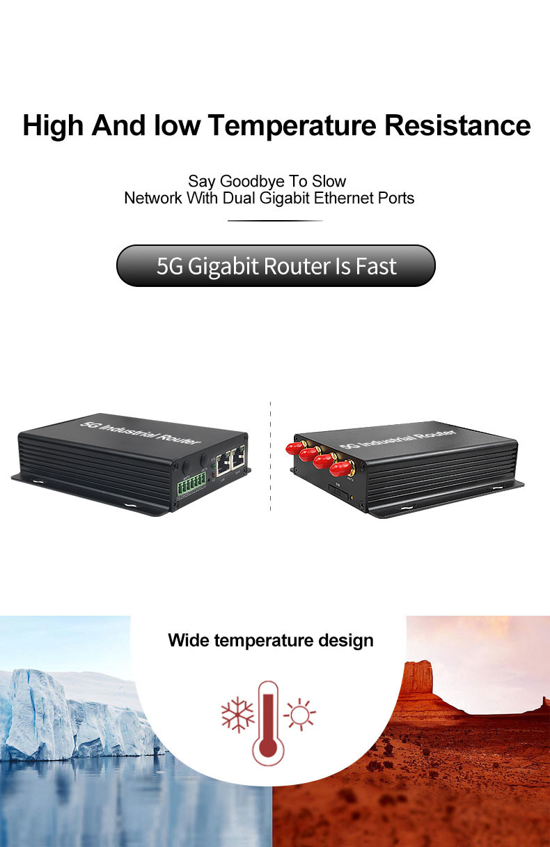 1200Mbps 12V 2A 5G Industrial Router Dual Band With SIM Card