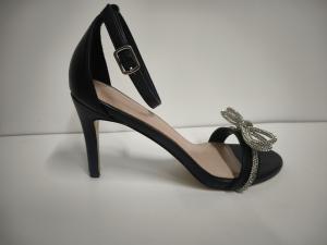 China US5-10 Leather Upper Stiletto Heeled Sandals Black White Red Blue wholesale