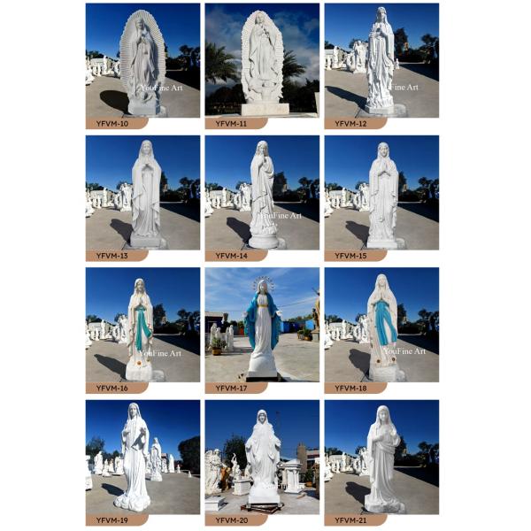 Western Marble Jesus and Mary Statue - Michelangelo's Pieta Reproduction