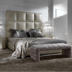 China 1.5x2.2m Modern Velvet Bed , Rose Gold Luxury Double Bunk Beds wholesale