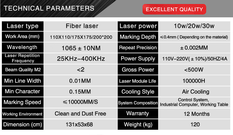 RAYCUS IPG JPT 20W 30W 50W number printing machine metal surface laser printer desktop mini Jewelry Fiber