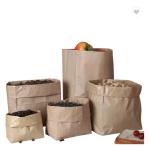ISO9001 Food Grade Greaseproof Paper Bag Packaging for Sandwich Bread Brown