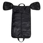 Black Garment Weekender Bag With Detachable Adjustable Shoulder Strap