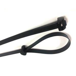 China 12.7mm Width Nylon Cable Tie Ratchet Buckle Weather Resistant wholesale